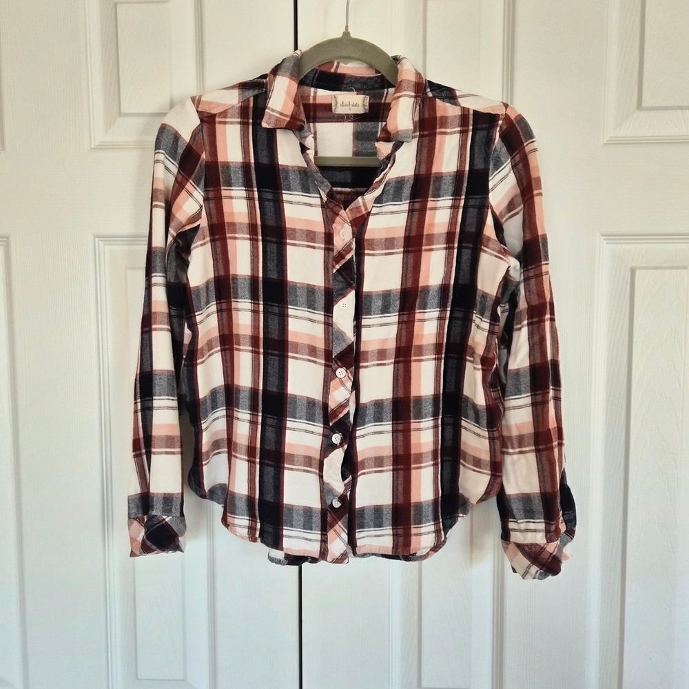 Altar'd State Winters Kiss Plaid Button Down‎ Shirt Small Boho Cabincore Casual